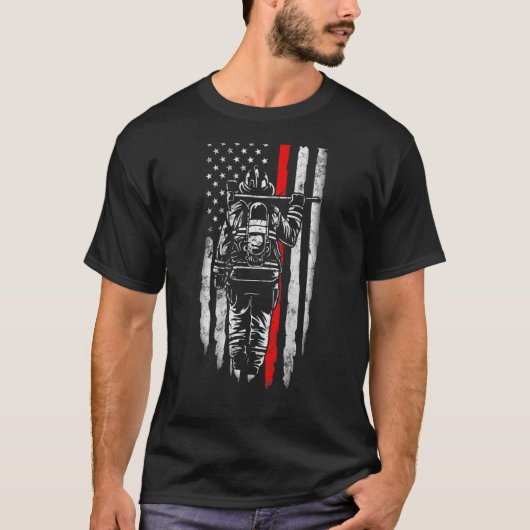 Assistant Fire Chief American flag for Assistant T-shirt (Voorkant)