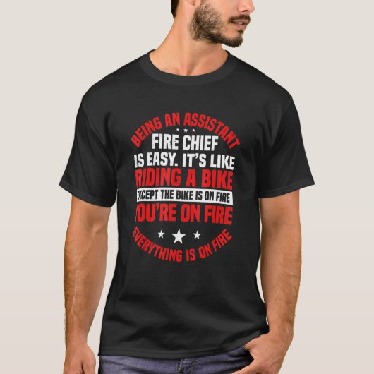 Assistant Fire Chief Commanding Officer Riding Bik T-shirt (Voorkant)