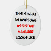 assistant manager, awesome keramisch ornament (Rechts)