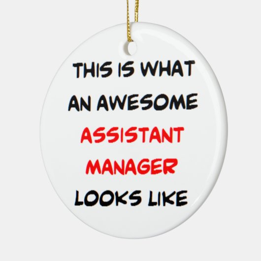 assistant manager, awesome keramisch ornament (Links)