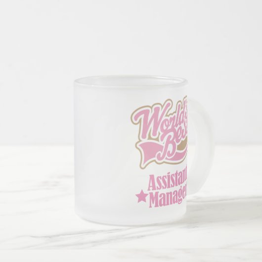 Assistant Manager-cadeau (beste werelden) Matglas Koffiemok (Voorkant rechts)