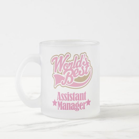 Assistant Manager-cadeau (beste werelden) Matglas Koffiemok (Links)