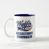 Assistant Manager-cadeau (beste werelden) Tweekleurige Koffiemok (Links)