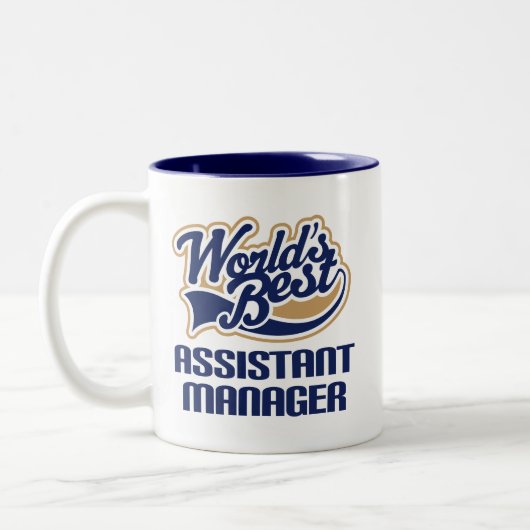 Assistant Manager-cadeau (beste werelden) Tweekleurige Koffiemok (Links)