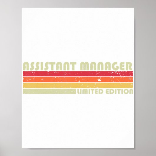 ASSISTANT MANAGER Funny Job Title Vademage Poster (Voorkant)