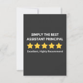 Assistant Principal 5 sterren Bedankkaart (Voorkant)
