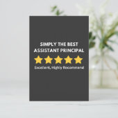 Assistant Principal 5 sterren Bedankkaart (Staand voorkant)