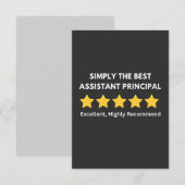 Assistant Principal 5 sterren Bedankkaart (Voorkant / Achterkant)