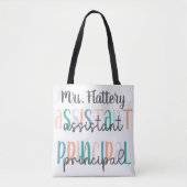 Assistant Principal Pastel-script via print Tote Bag (Voorkant)
