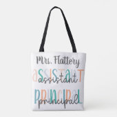 Assistant Principal Pastel-script via print Tote Bag (Achterkant)