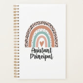 Assistant Principal Rainbow Leopard Funny Gift Planner (Voorkant)