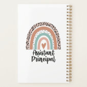 Assistant Principal Rainbow Leopard Funny Gift Planner (Achterkant)