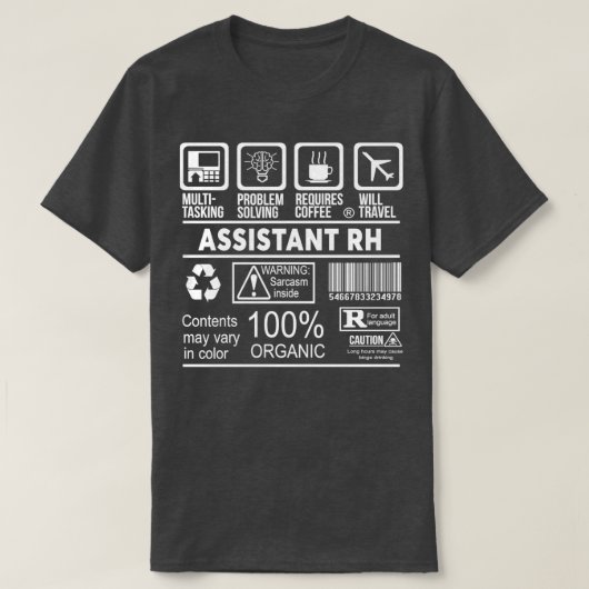 ASSISTANT RH NICE DESIGN 2017 1 T-SHIRT (Design voorkant)