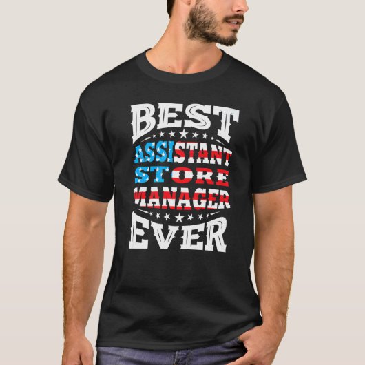 Assistant Store Manager 4th Fourth Of July Usa Ame T-shirt (Voorkant)
