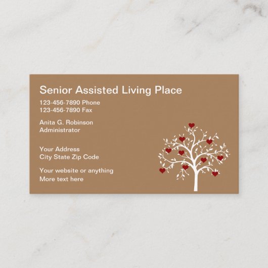 Assisted Living Moderne Visitekaartjes (Voorkant)