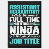 Assistent Accountant Functie Titel Grappig Beroep Magneet (Voorkant)
