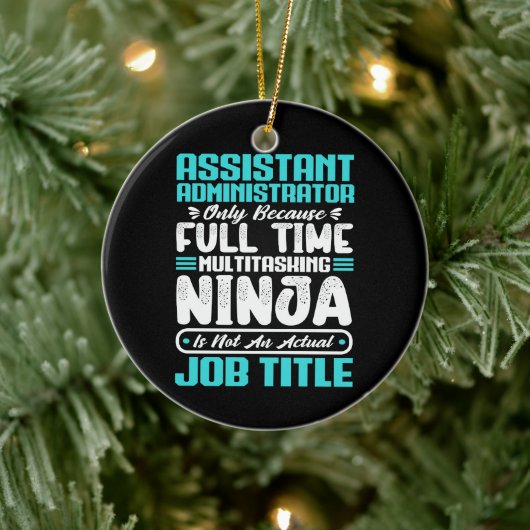 Assistent-administrator Multitasker Functie Titel  Keramisch Ornament (Boom)