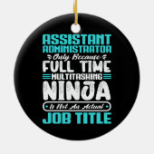 Assistent-administrator Multitasker Functie Titel  Keramisch Ornament (Achterkant)
