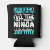 Assistent Administrator Multitasker Taak Titel Ski Blikjeskoeler (Achterkant)