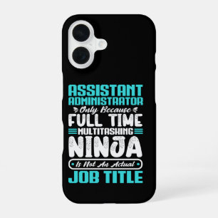 Assistent Administrator Multitasker Taak Titel Ski iPhone 16 Hoesje