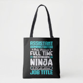 Assistent Administrator Multitasker Taak Titel Ski Tote Bag (Voorkant)
