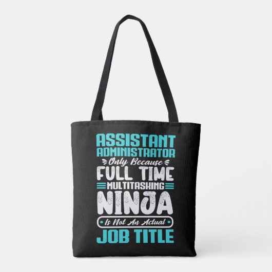 Assistent Administrator Multitasker Taak Titel Ski Tote Bag (Achterkant)