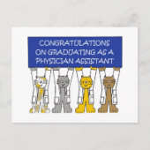 Assistent-Afstuderen voor artsen Gefeliciteerd Aankondigingskaart (Voorkant)