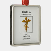 Assistent-Afstuderen voor artsen Gefeliciteerd Metalen Ornament (Rechts)