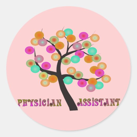 Assistent-arts cadeaus ronde sticker (Voorkant)