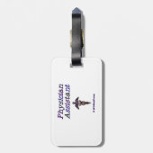 Assistent-arts Caduceus Bagagelabel (Achterkant verticaal)