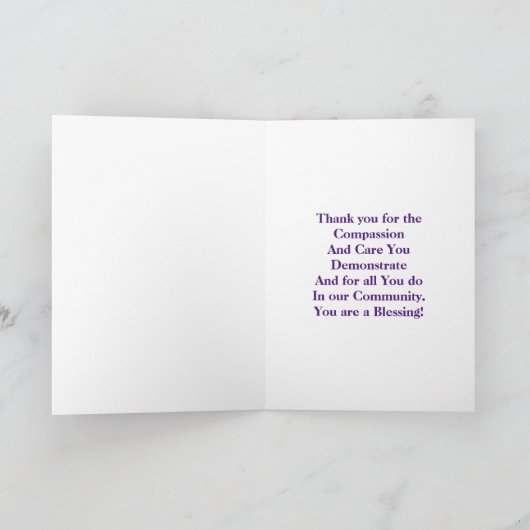 Assistent arts Caduceus Hartelijk dank Bedankkaart (Binnen)