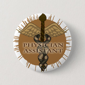 Assistent-arts Caduceus Ronde Button 5,7 Cm
