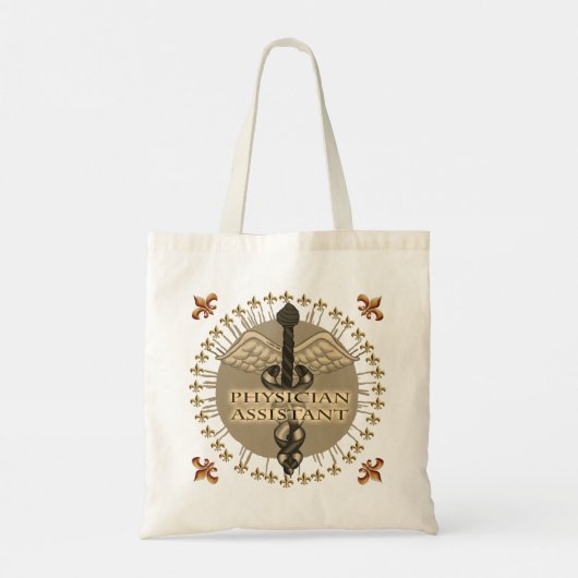 Assistent-arts Caduceus Tote Bag (Achterkant)