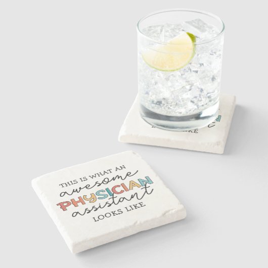 Assistent arts Funny Geweldige PA-cadeaus Stenen Onderzetter (Zijkant)
