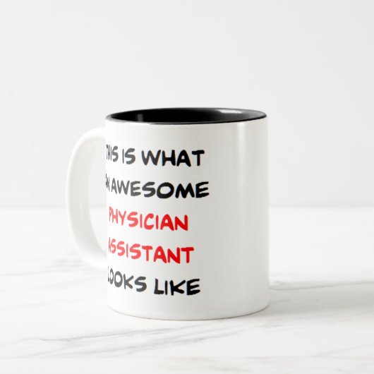 assistent arts, geweldige tweekleurige koffiemok (Voorkant links)