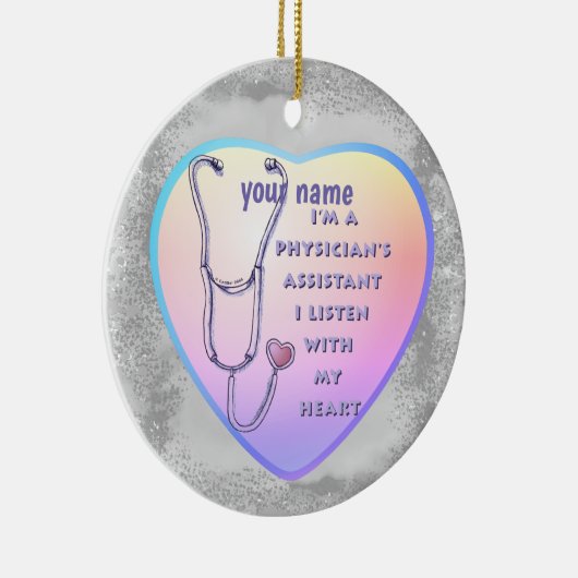 Assistent arts Heart Keramisch Ornament (Rechts)