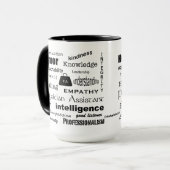 Assistent-arts voor Word Cloud/zwart Mok (Voorkant links)