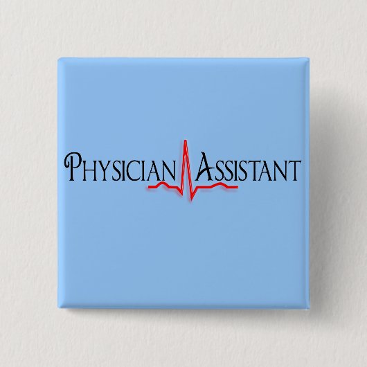 Assistent-artsen, QRS-ontwerp Vierkante Button 5,1 Cm (Voorkant)