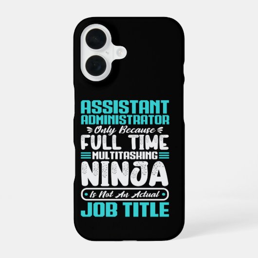 Assistent-beheerder Multitasker Functietitel Vaard iPhone 16 Hoesje (Achterkant)