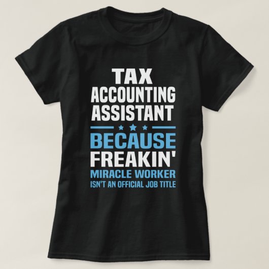 assistent belastingadministratie t-shirt (Design voorkant)