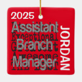 Assistent Branchmanager Extraordinaire CUSTOM Keramisch Ornament (Achterkant)