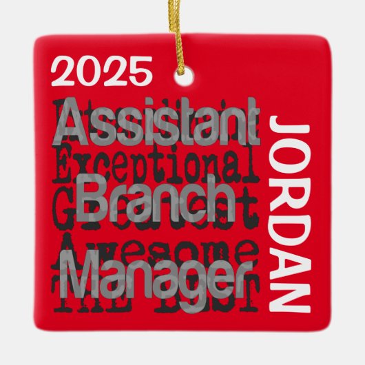Assistent Branchmanager Extraordinaire CUSTOM Keramisch Ornament (Voorkant)