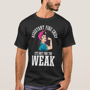 Assistent brandweerman. Het is niet voor de T-shirt