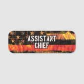 Assistent Chief Firefighter Flag Naamplaatje (Voorkant)
