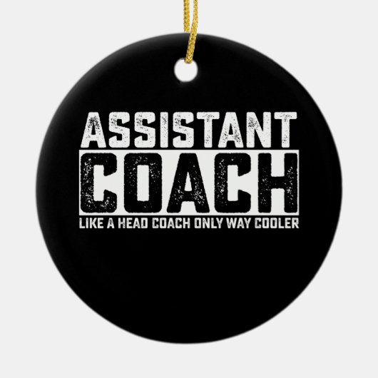 Assistent-coach als een hoofdcoach, alleen veel co keramisch ornament (Voorkant)