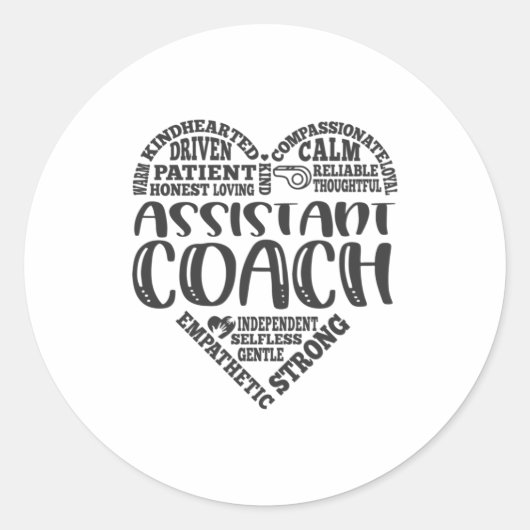 Assistent-coach, danscoach, metro-kunst ronde sticker (Voorkant)