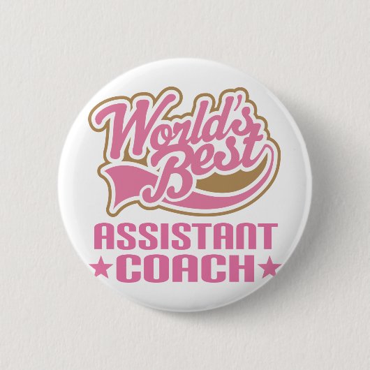 Assistent Coach Gift Ronde Button 5,7 Cm (Voorkant)