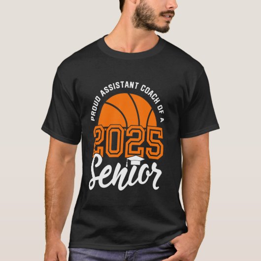 Assistent Coach Senior Basketbal Afstuderen Class T-shirt (Voorkant)