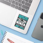 Assistent Controller Multitasker Taak Titel Vaardi Sticker (Laptop met iPhone)