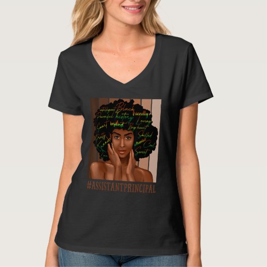Assistent-directeur Afro African American Women Bl T-shirt (Voorkant)